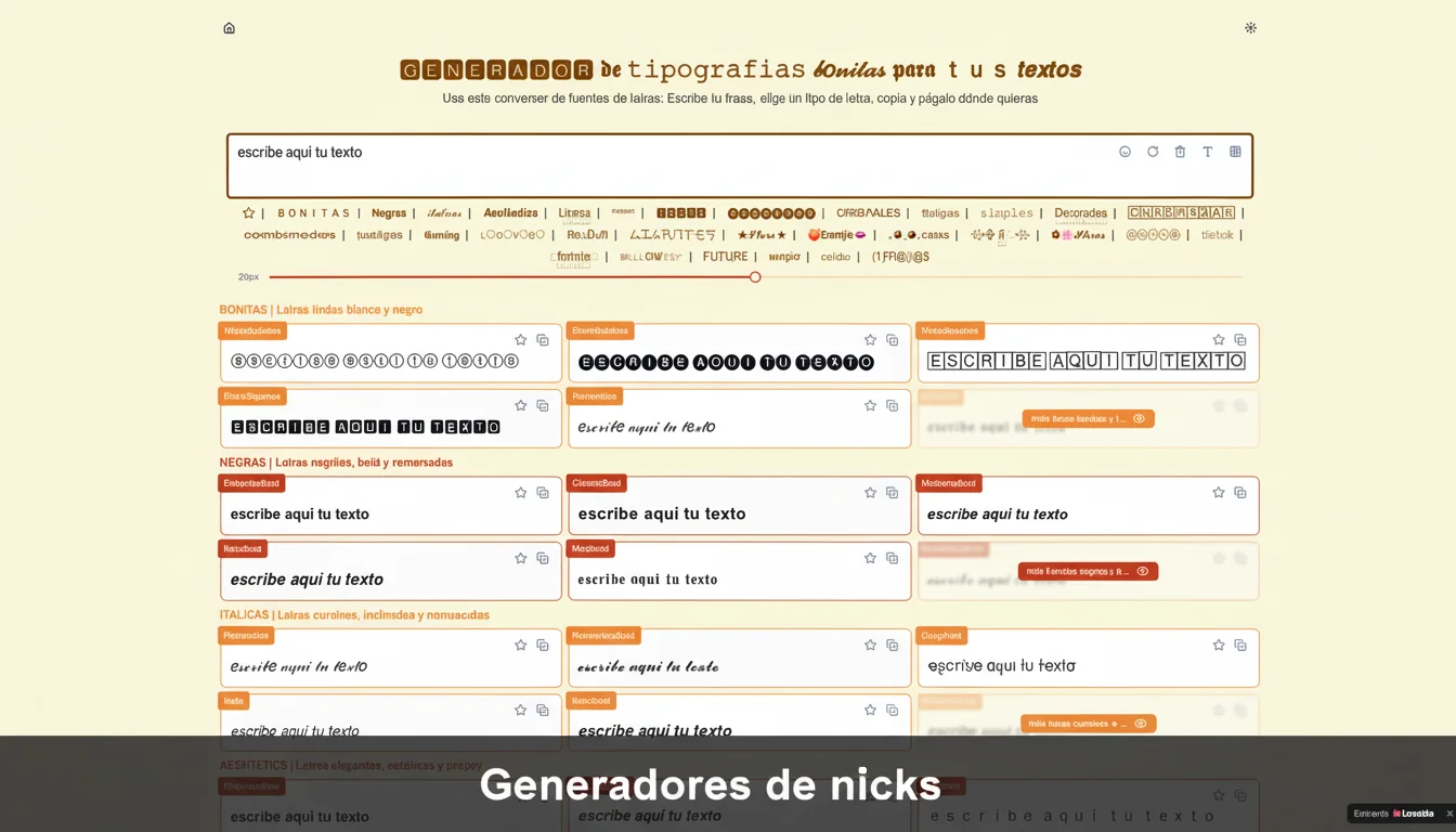 Generador de nicks y fuentes especiales para gaming: Free Fire, Fortnite y más
